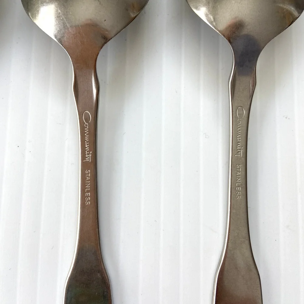 Oneida Community Stainless PAUL REVERE Oval Soup Spoons 6 3/4